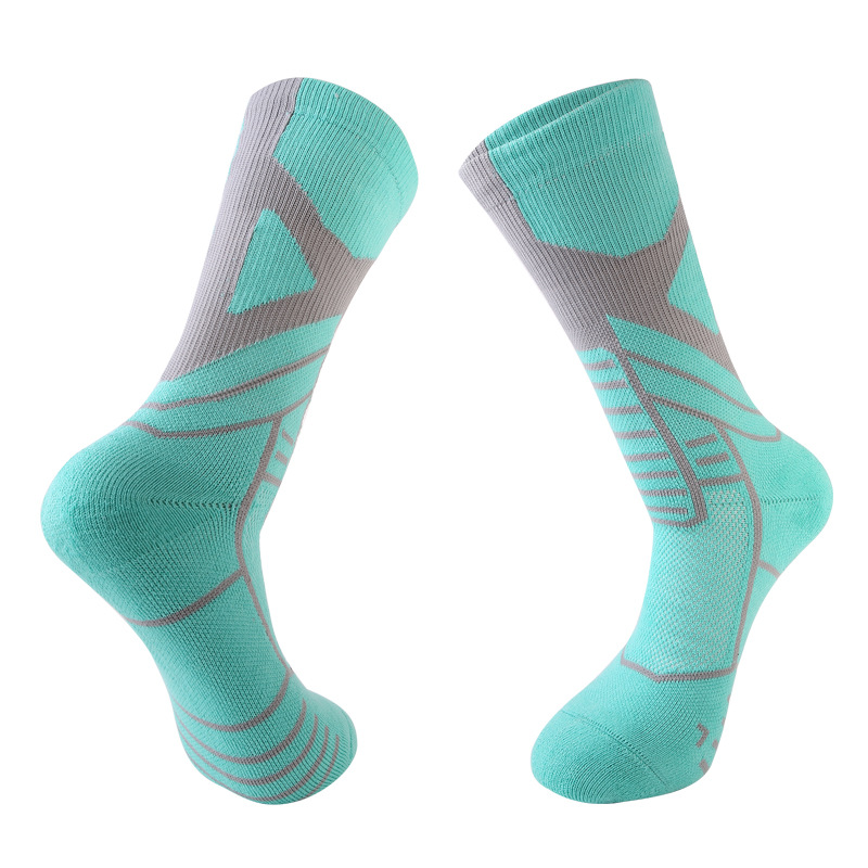 Professional Outdoor Sports Elite Badminton Sports Socks Men Basketball Training Long-barreled Thick Towel Bottom